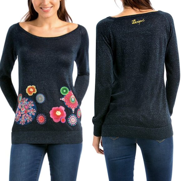 Desigual Sweaters - Desigual Analia Glitter Pullover Sweater